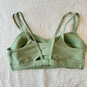Nike Sage Green Double-Strap Cutout Sports Bra